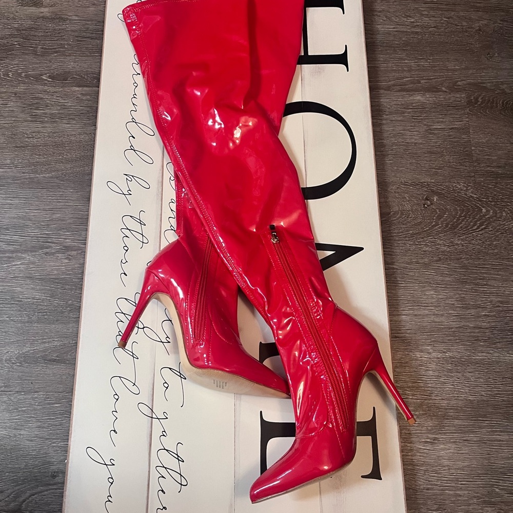 Thigh High Faux Leather Beets. New!!!